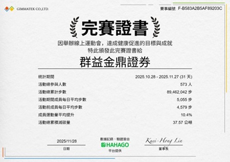 群益線上公益健走活動